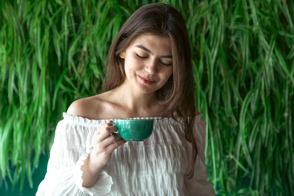 sophie with coffee