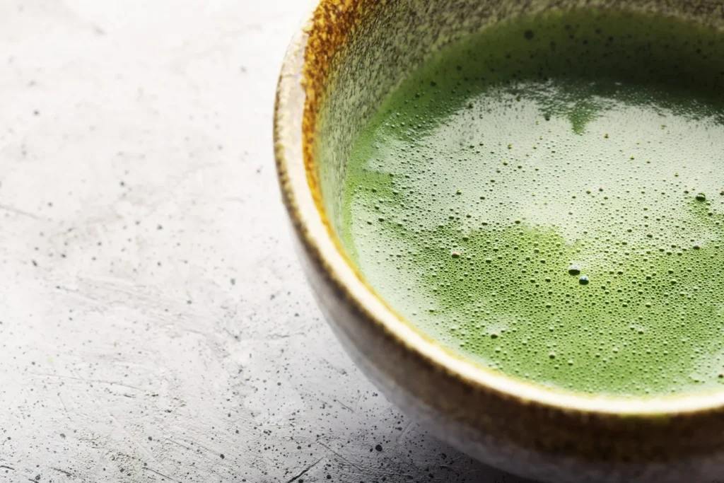 Cup of matcha tea